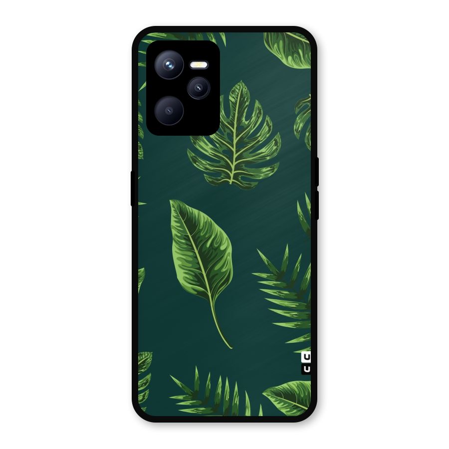 Green Leafs Metal Back Case for Realme C35