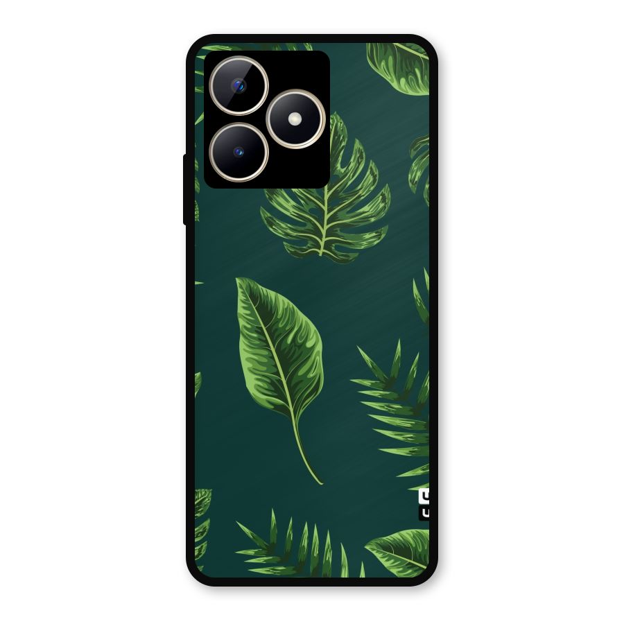 Green Leafs Metal Back Case for Realme C53