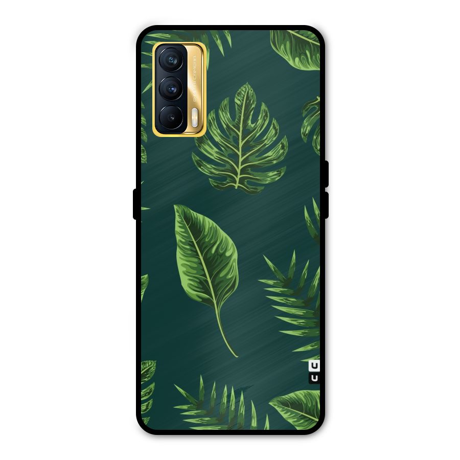 Green Leafs Metal Back Case for Realme X7