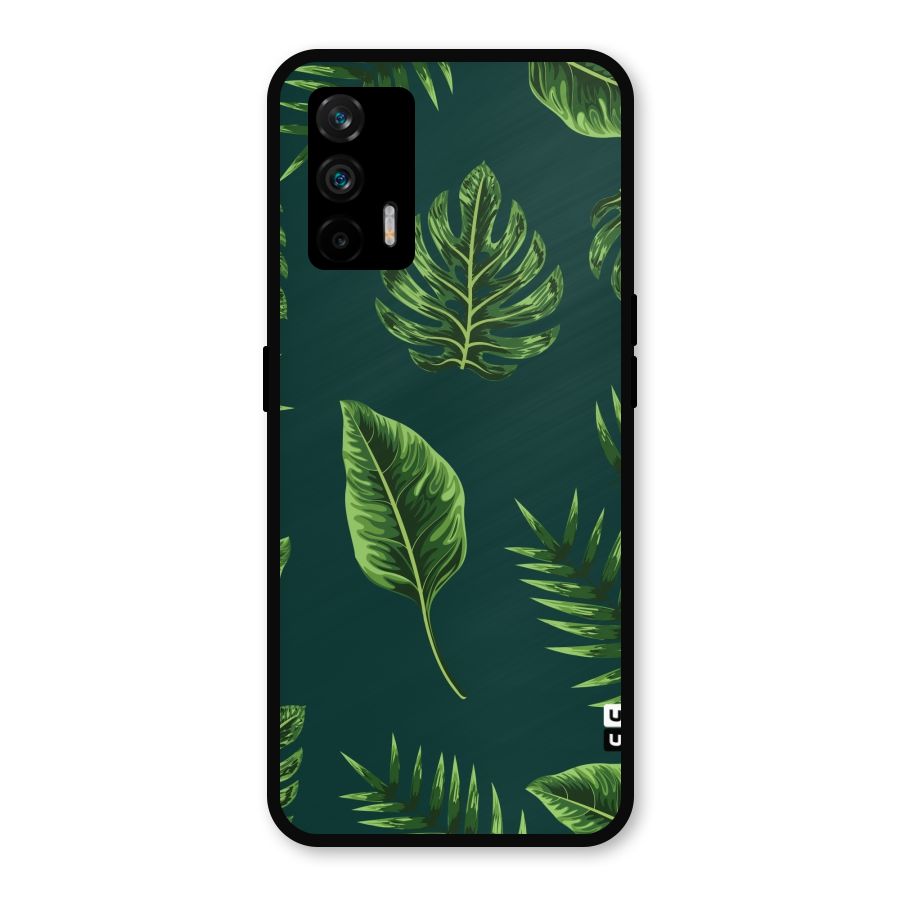 Green Leafs Metal Back Case for Realme X7 Max