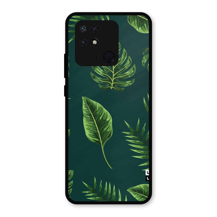 Green Leafs Metal Back Case for Redmi 10