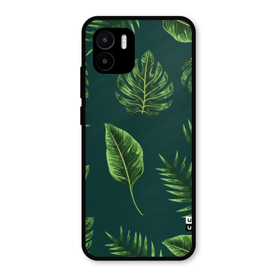 Green Leafs Metal Back Case for Redmi A2