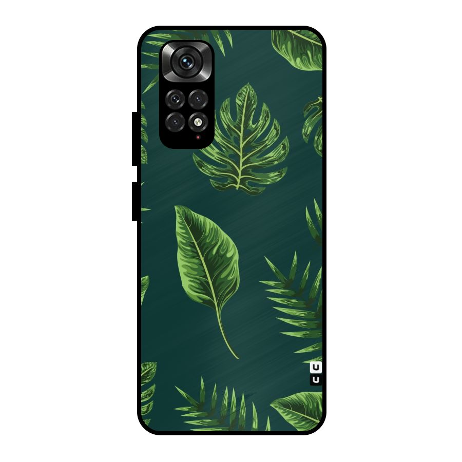 Green Leafs Metal Back Case for Redmi Note 11 Pro