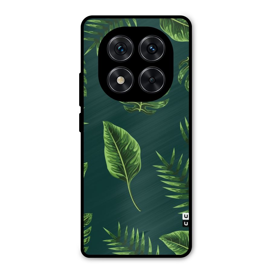 Green Leafs Metal Back Case for Redmi Note 14 Pro 5G