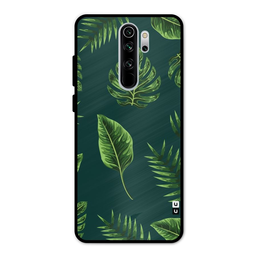Green Leafs Metal Back Case for Redmi Note 8 Pro