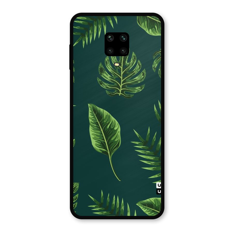 Green Leafs Metal Back Case for Redmi Note 9 Pro Max