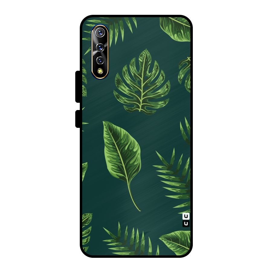 Green Leafs Metal Back Case for Vivo S1