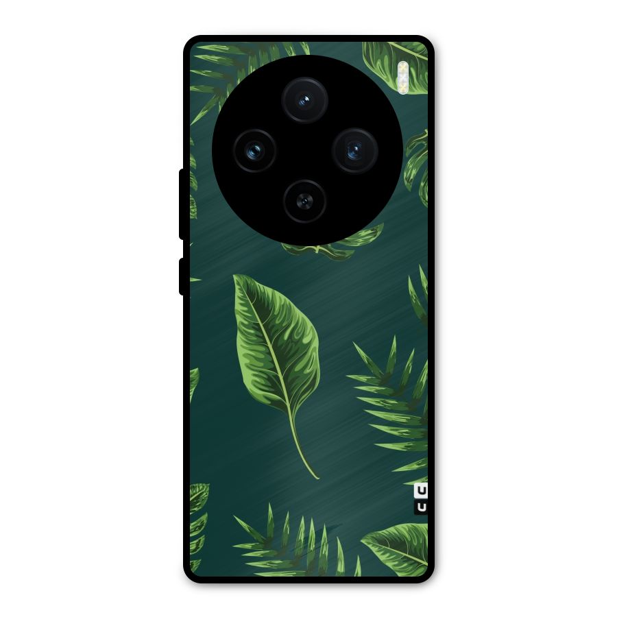 Green Leafs Metal Back Case for Vivo X100