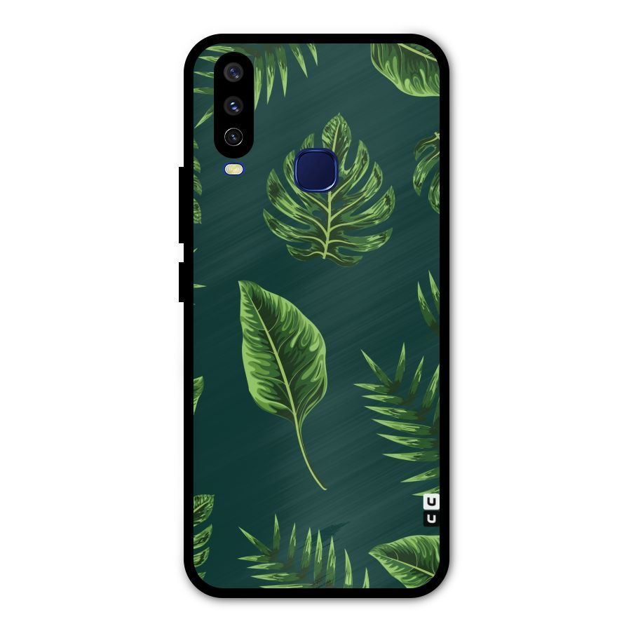 Green Leafs Metal Back Case for Vivo Y15