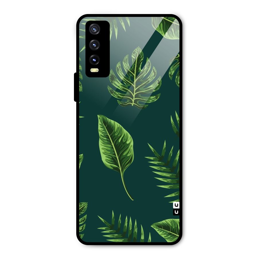 Green Leafs Metal Back Case for Vivo Y20