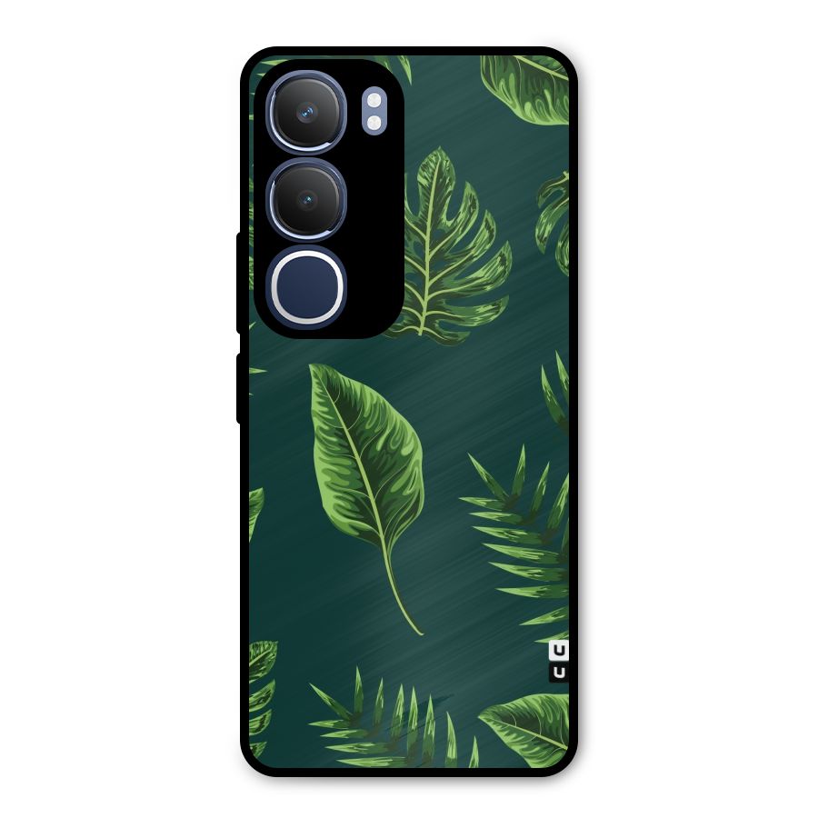 Green Leafs Metal Back Case for Vivo Y29