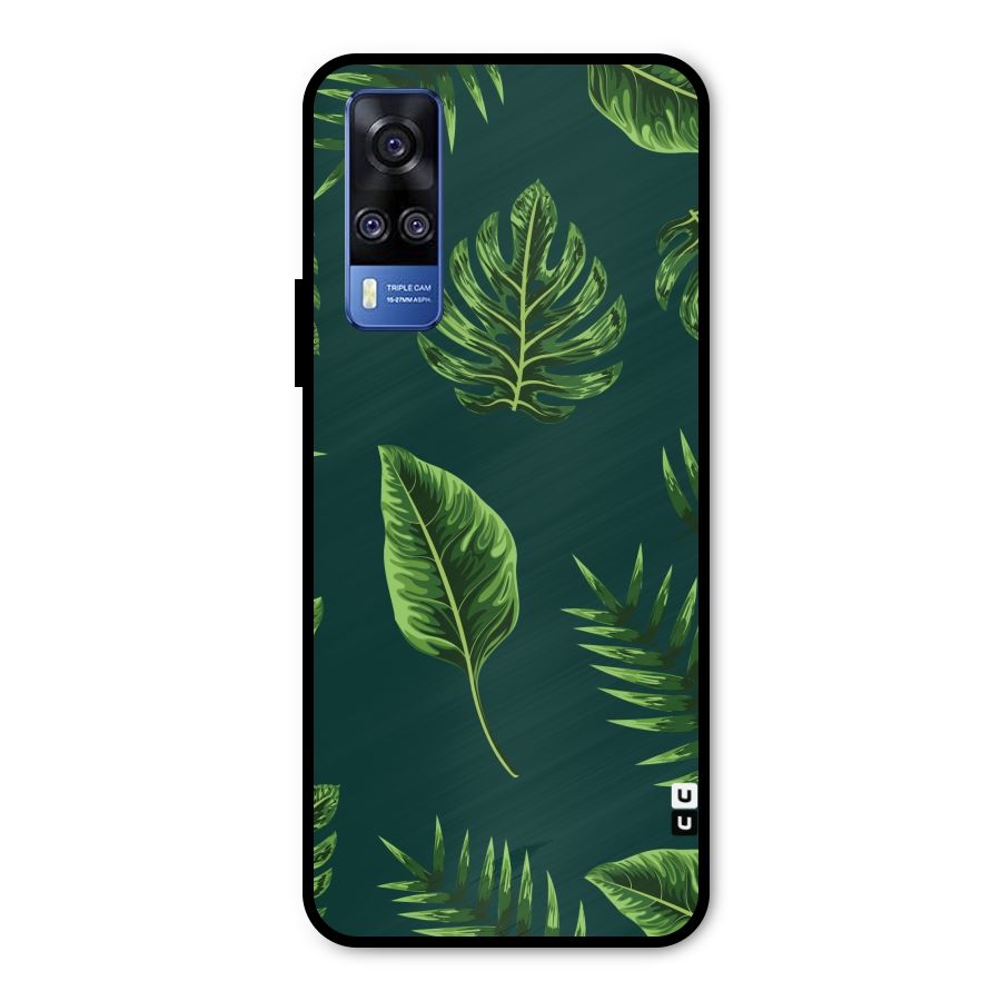 Green Leafs Metal Back Case for Vivo Y31