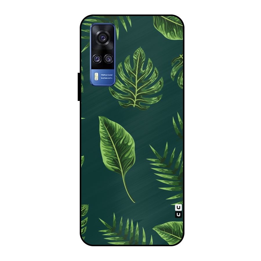 Green Leafs Metal Back Case for Vivo Y51
