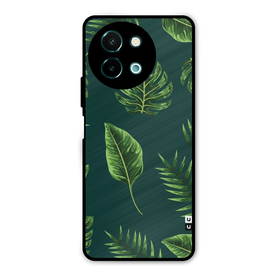 Green Leafs Metal Back Case for Vivo Y58