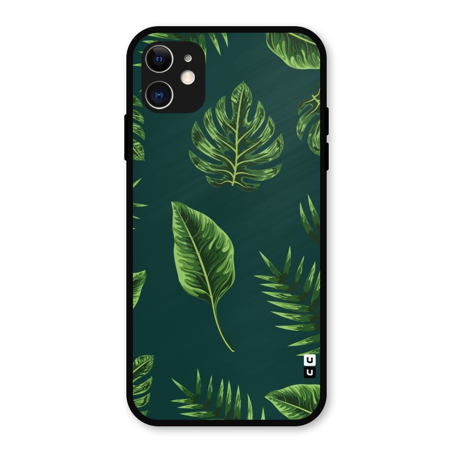 Green Leafs Metal Back Case for iPhone 11