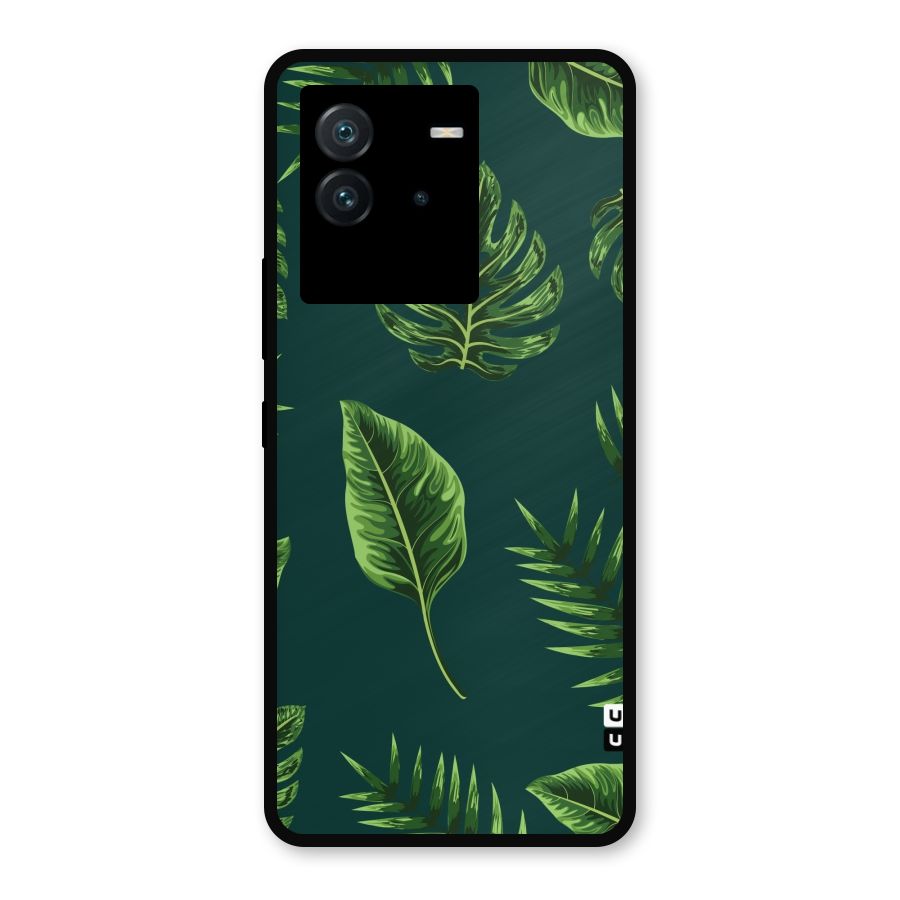 Green Leafs Metal Back Case for iQOO Neo 6 5G