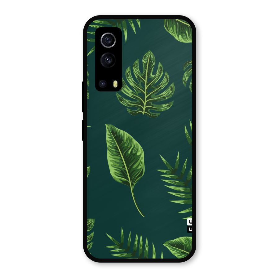 Green Leafs Metal Back Case for iQOO Z3