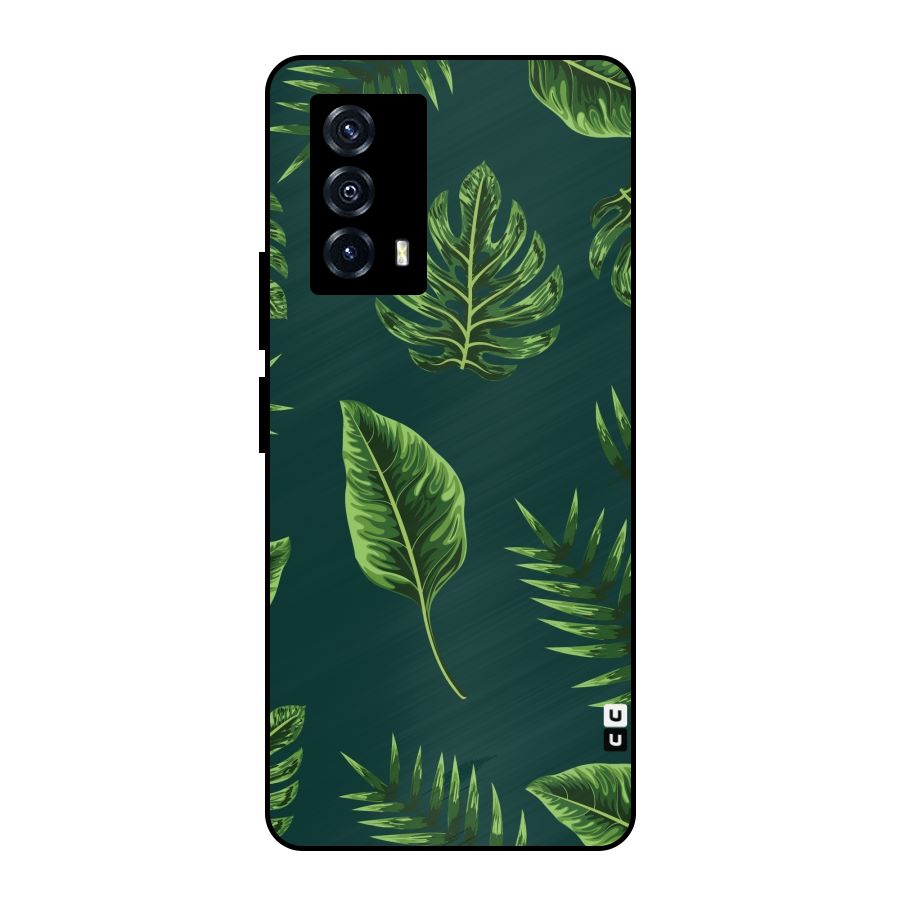 Green Leafs Metal Back Case for iQOO Z5