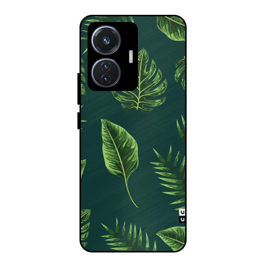 Green Leafs Metal Back Case for iQOO Z6 44W
