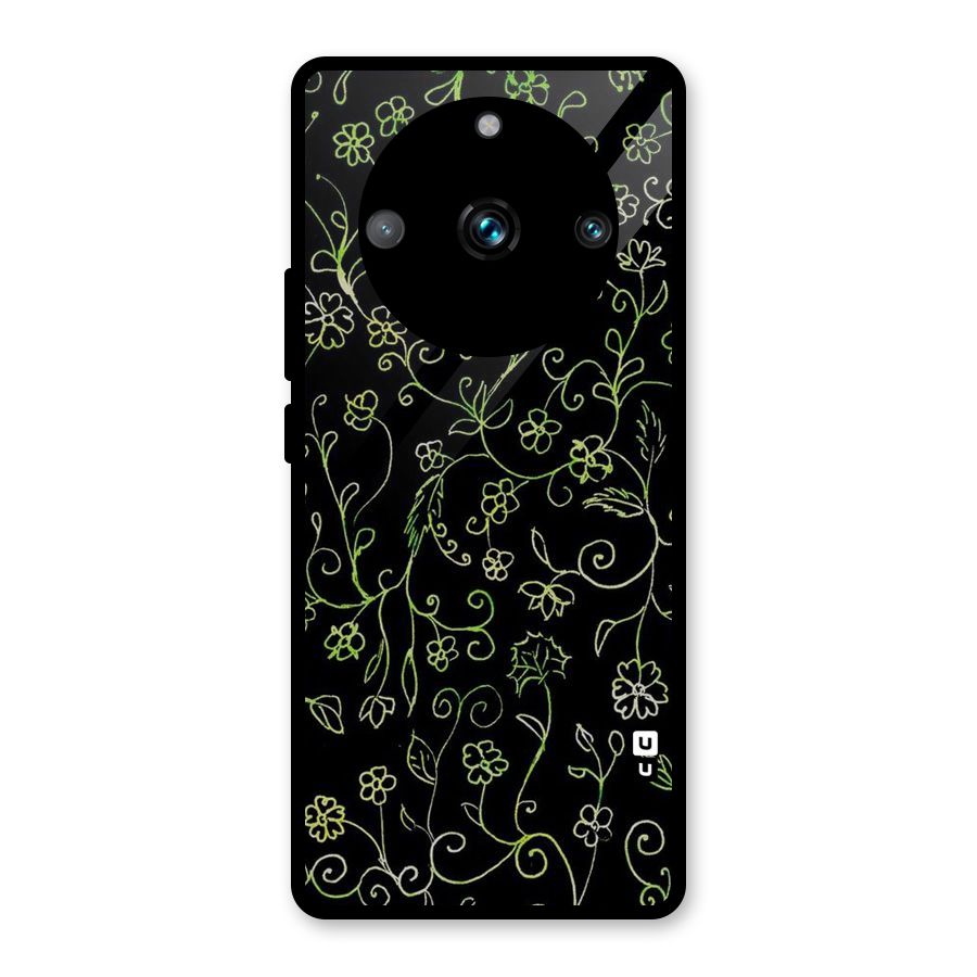 Green Leaves Glass Back Case for Realme 11 Pro Plus