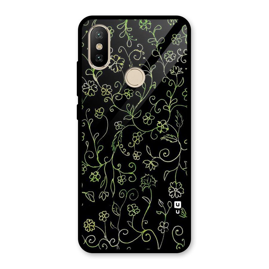 Green Leaves Glass Back Case for Redmi A2