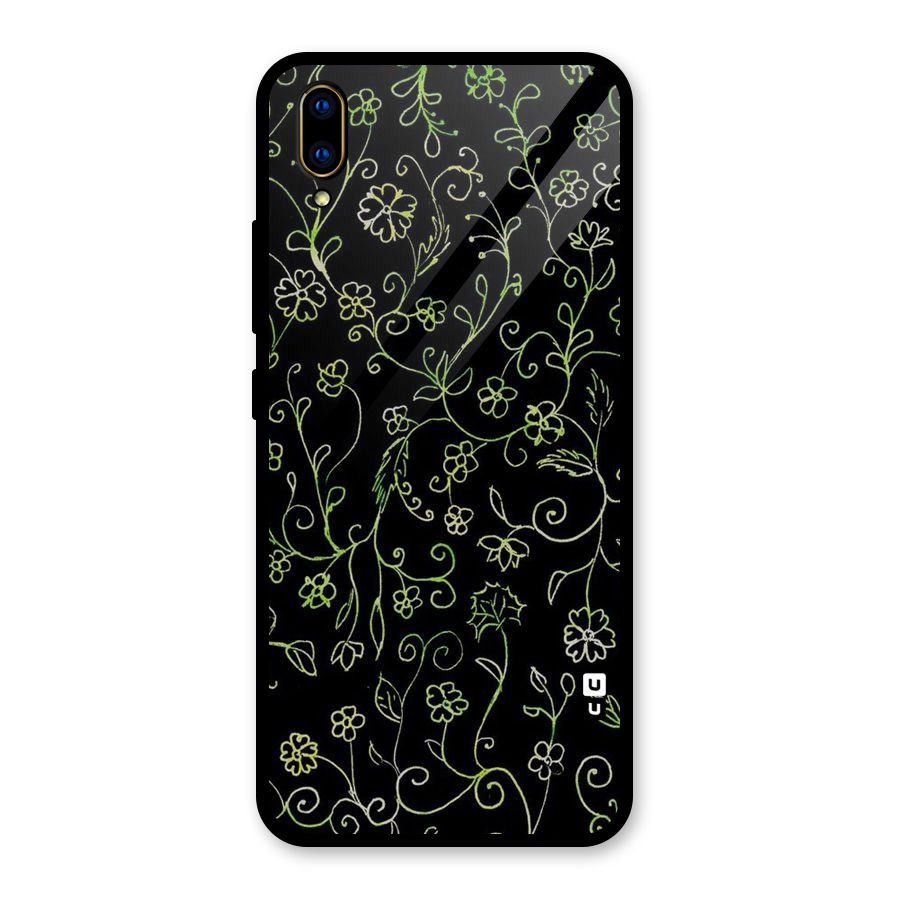 Green Leaves Glass Back Case for Vivo V11 Pro