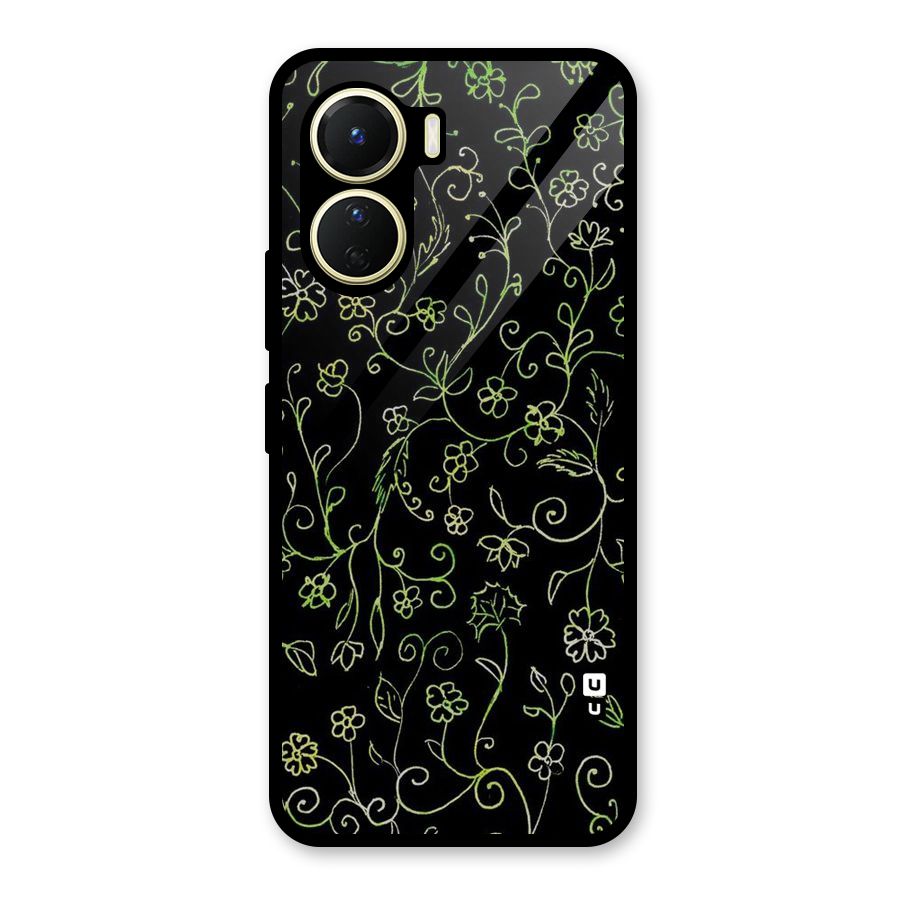Green Leaves Glass Back Case for Vivo Y16