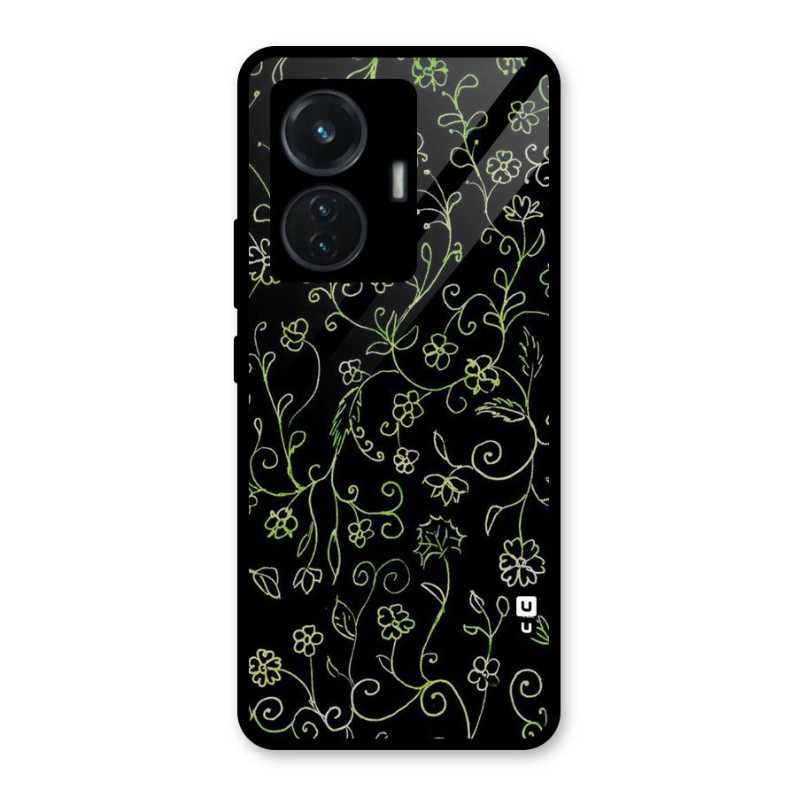 Green Leaves Glass Back Case for iQOO Z6 44W