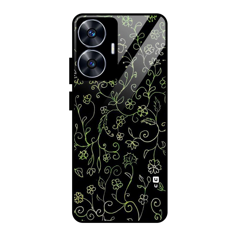 Green Leaves Glass Back Case for realme C55