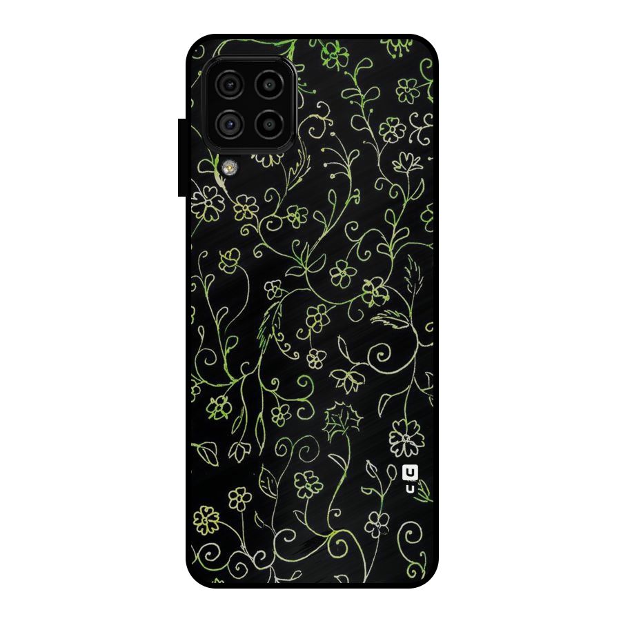 Green Leaves Metal Back Case for Galaxy A22 4G