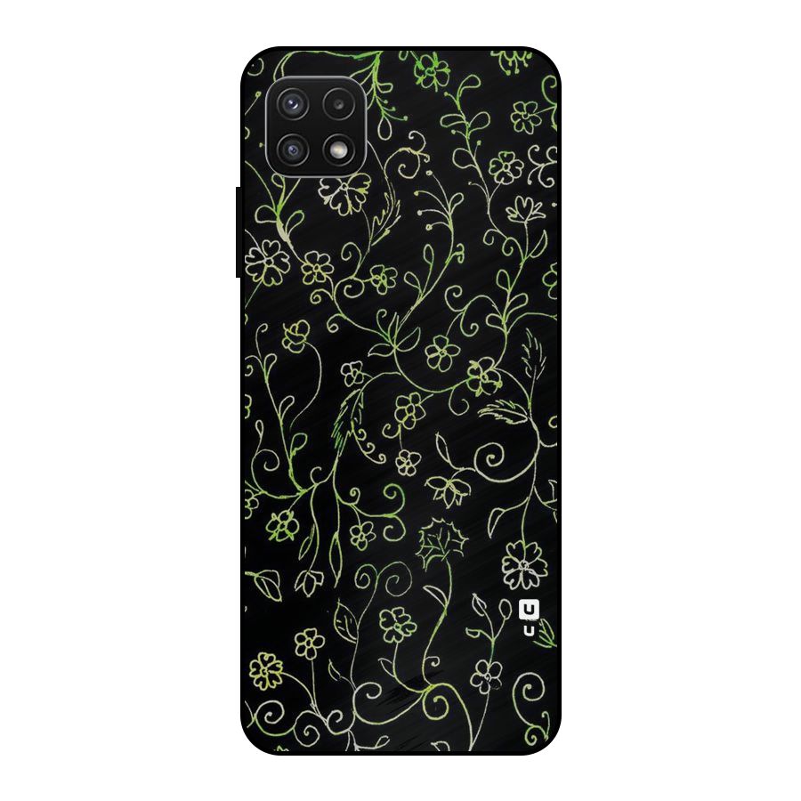 Green Leaves Metal Back Case for Galaxy A22 5G
