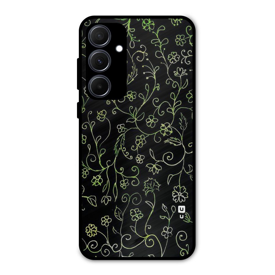 Green Leaves Metal Back Case for Galaxy A35