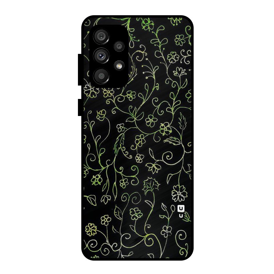 Green Leaves Metal Back Case for Galaxy A73 5G