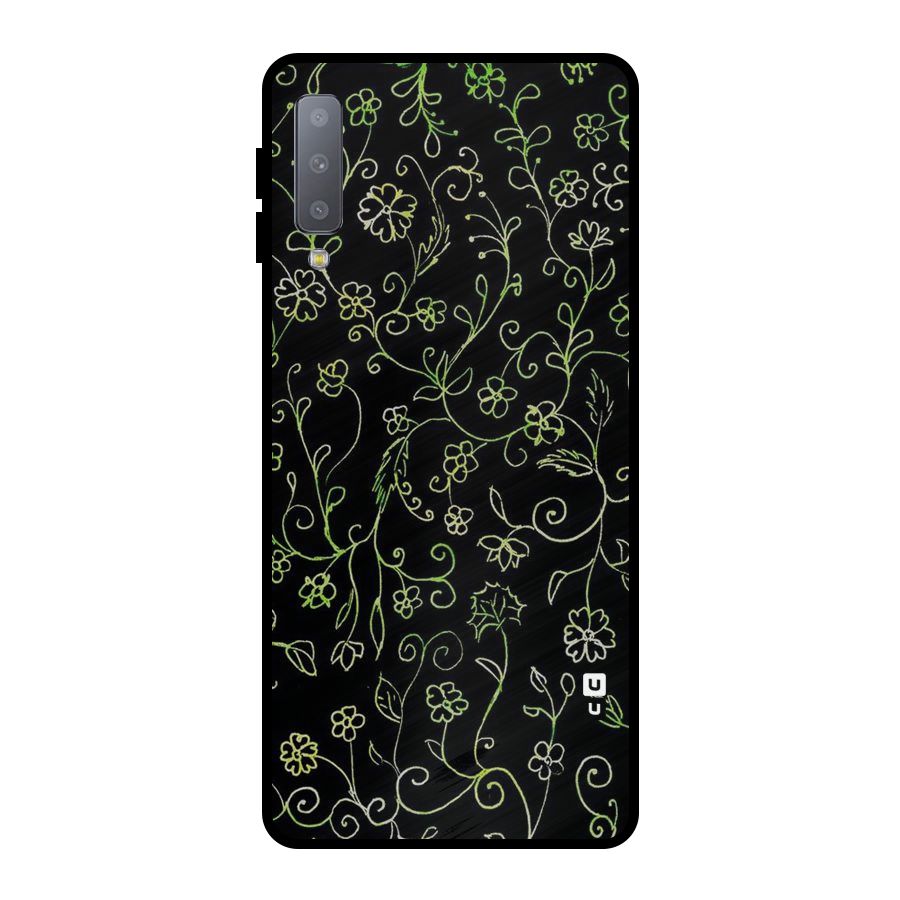 Green Leaves Metal Back Case for Galaxy A7 (2018)