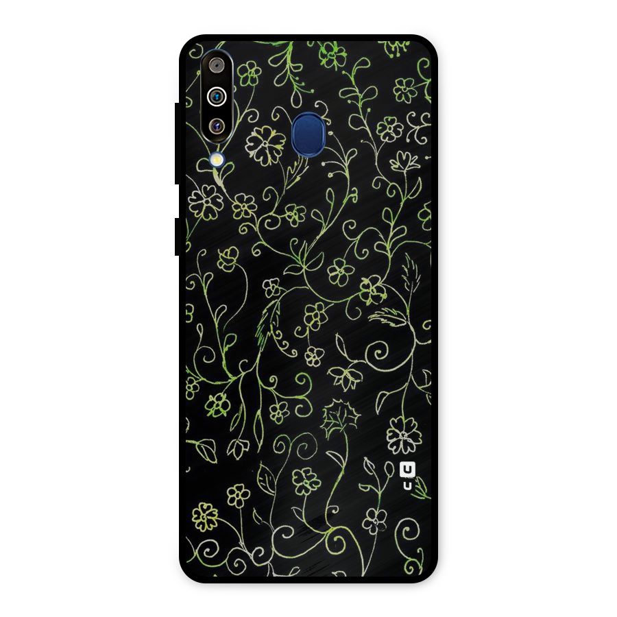 Green Leaves Metal Back Case for Galaxy M30