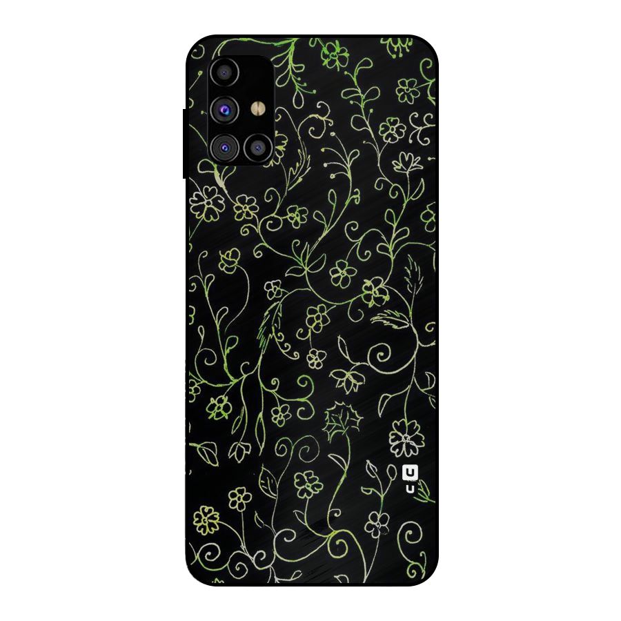 Green Leaves Metal Back Case for Galaxy M31s