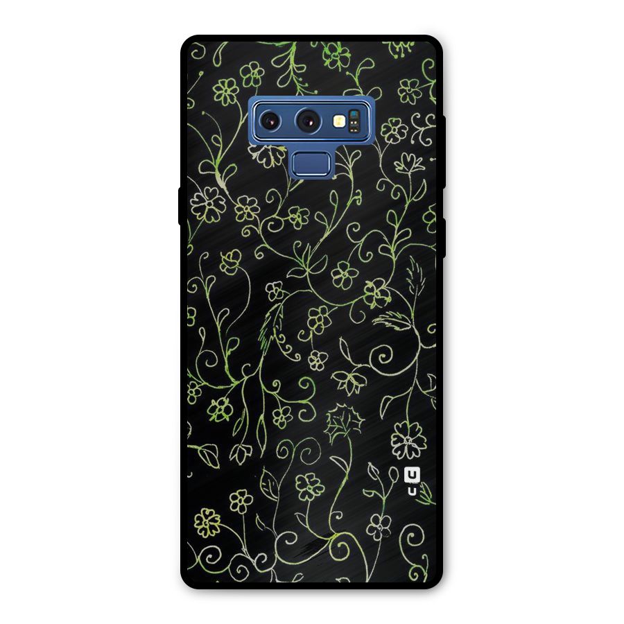 Green Leaves Metal Back Case for Galaxy Note 9