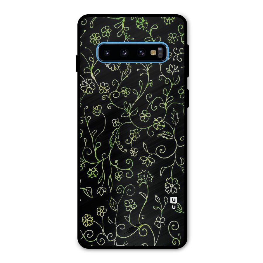Green Leaves Metal Back Case for Galaxy S10