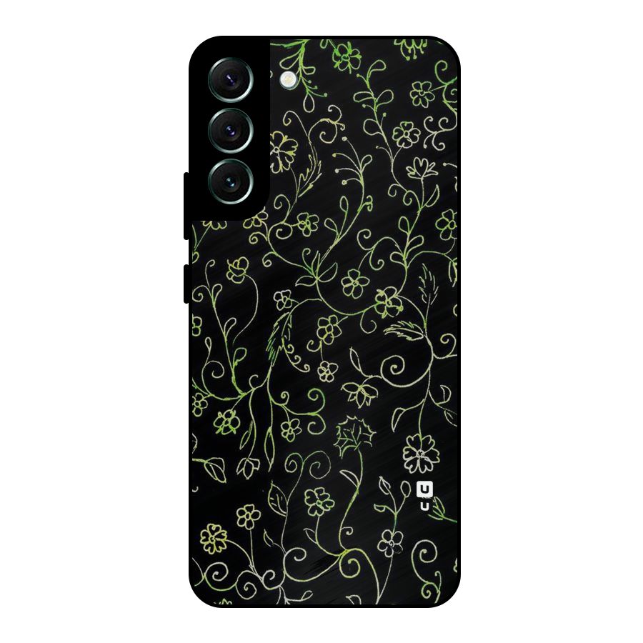Green Leaves Metal Back Case for Galaxy S22 Plus 5G