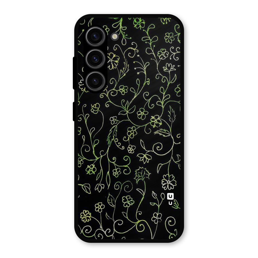 Green Leaves Metal Back Case for Galaxy S23