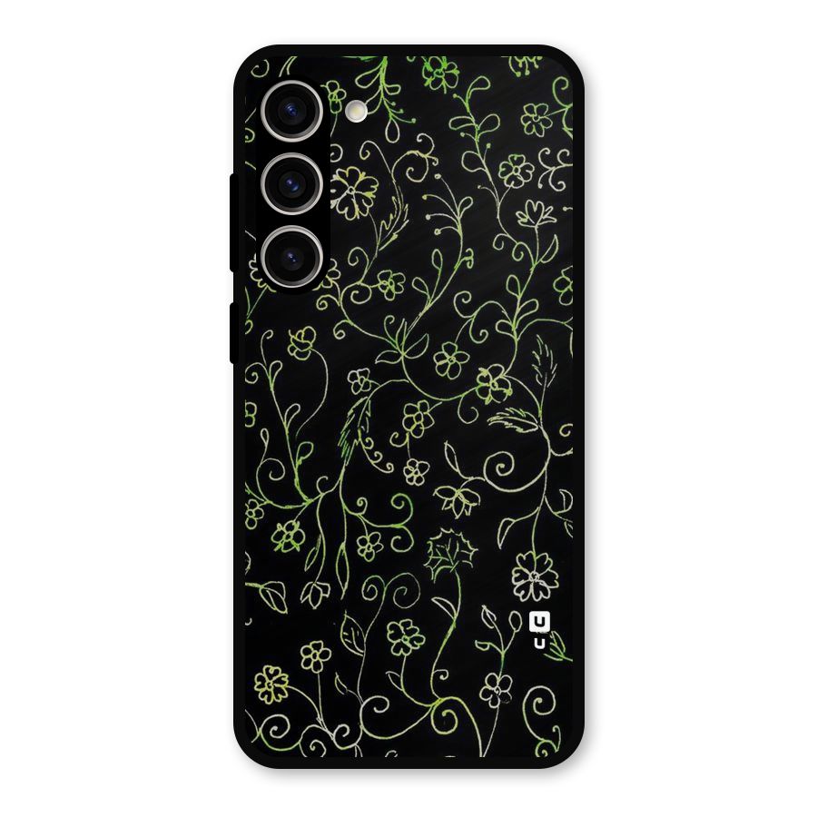 Green Leaves Metal Back Case for Galaxy S23 Plus