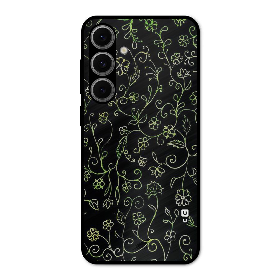 Green Leaves Metal Back Case for Galaxy S24 FE