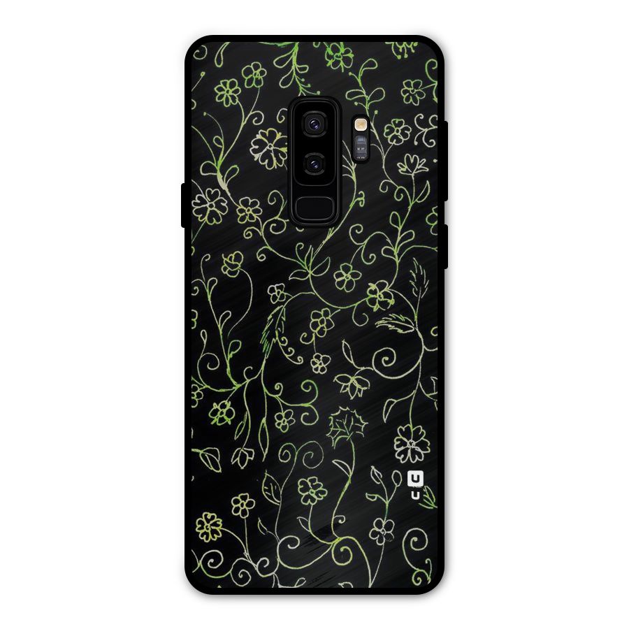 Green Leaves Metal Back Case for Galaxy S9 Plus