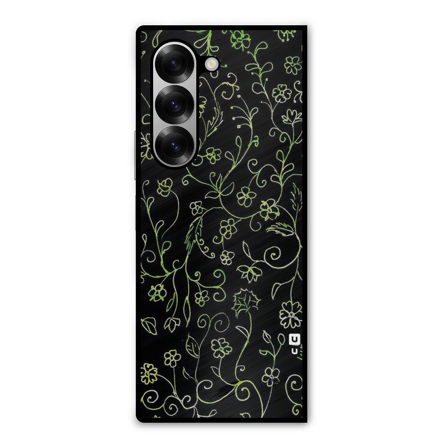 Green Leaves Metal Back Case for Galaxy Z Fold6