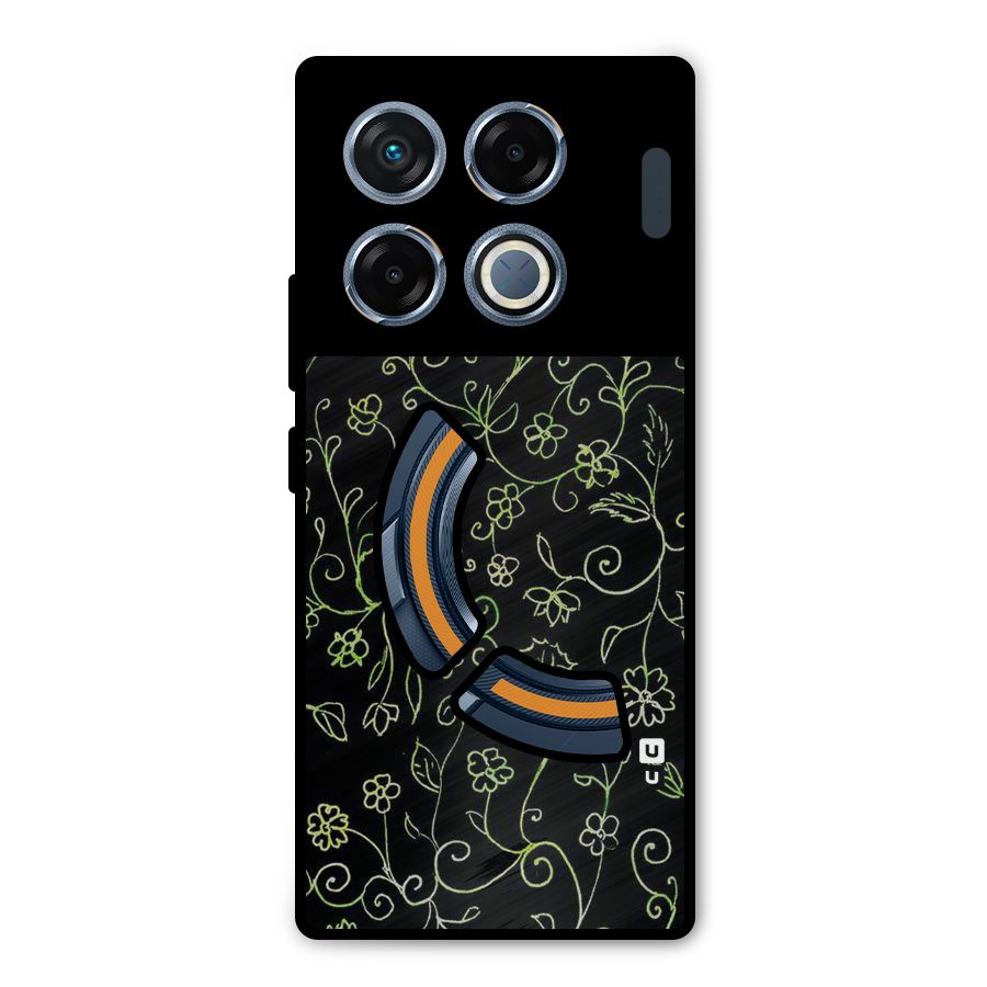 Green Leaves Metal Back Case for Infinix GT 20 Pro