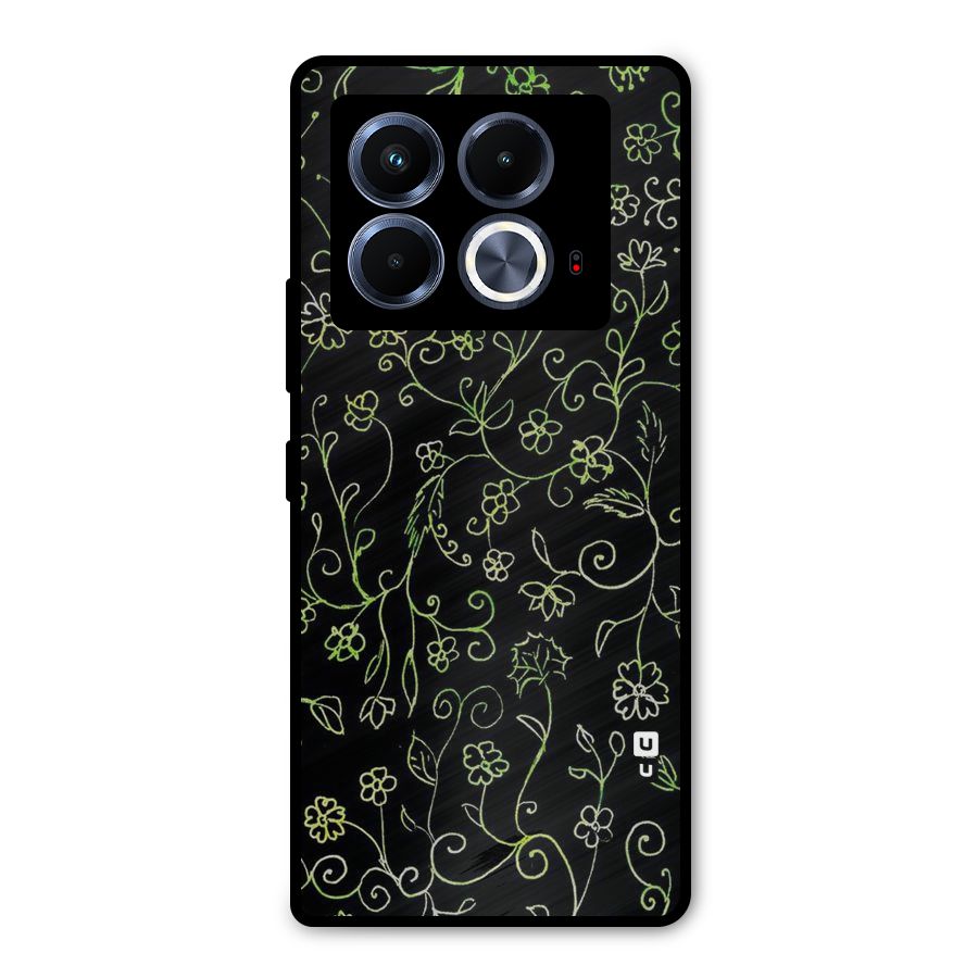 Green Leaves Metal Back Case for Infinix Note 40 5G