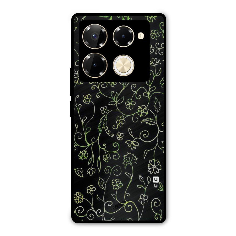Green Leaves Metal Back Case for Infinix Note 40 Pro Plus