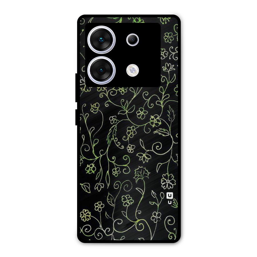 Green Leaves Metal Back Case for Infinix Zero 30 5G
