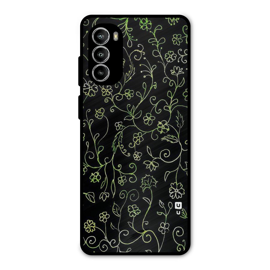 Green Leaves Metal Back Case for Moto G52