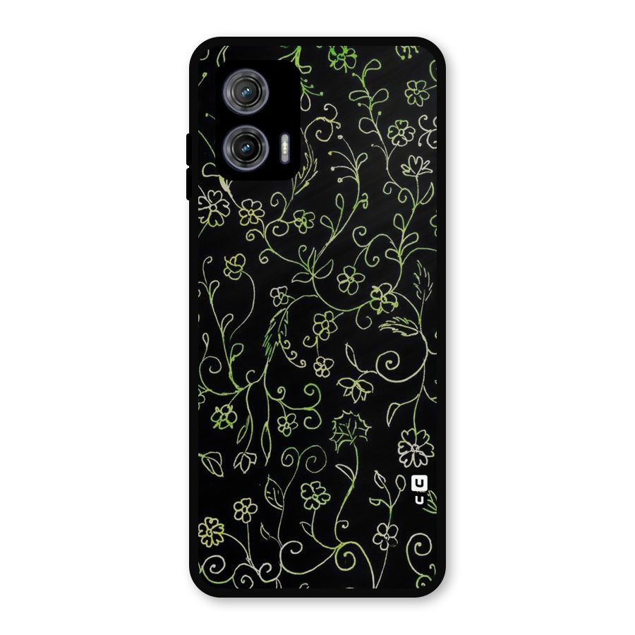 Green Leaves Metal Back Case for Moto G73